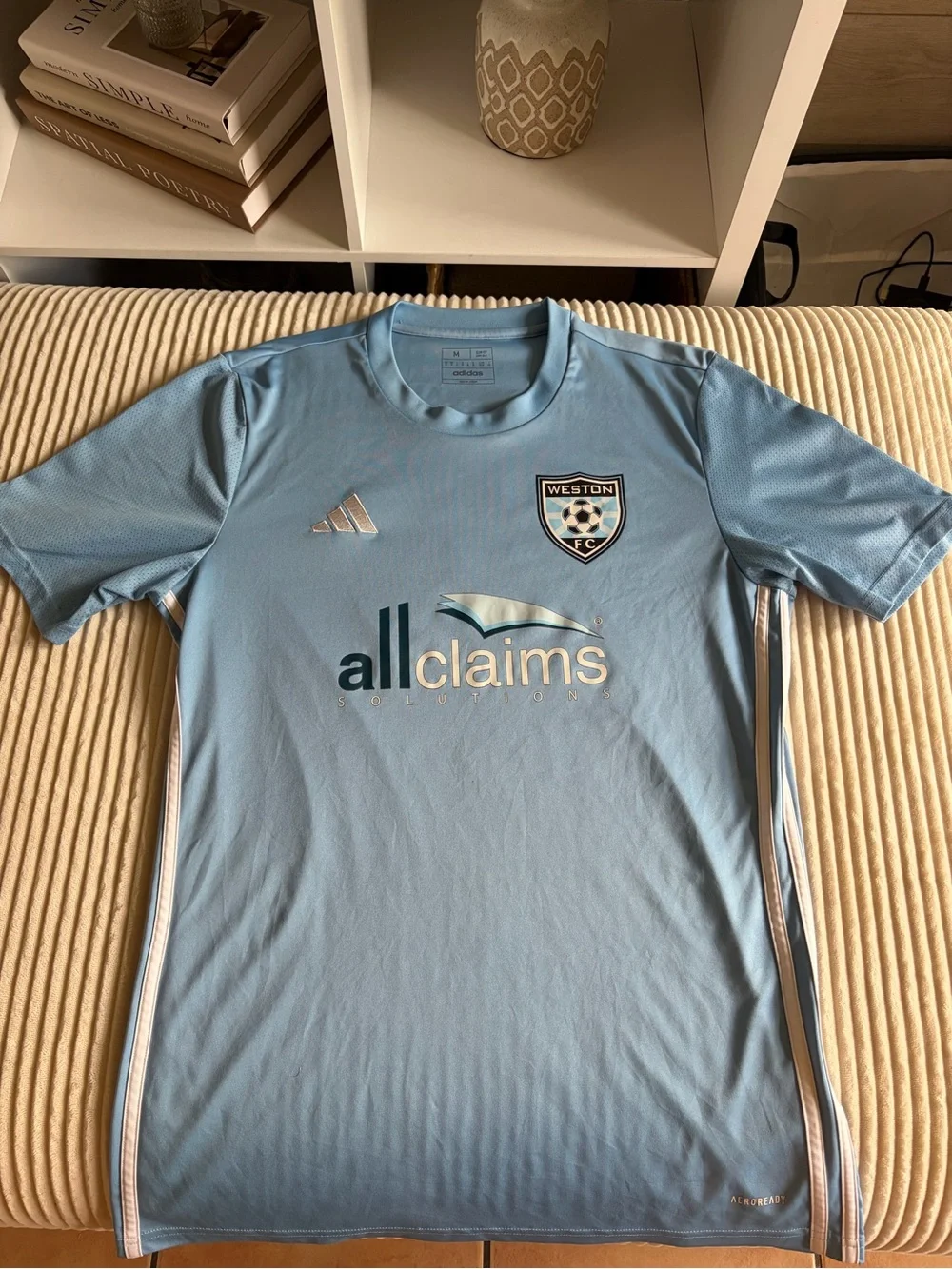 Adidas Weston FC Light Blue Men’s Soccer Jersey Size M